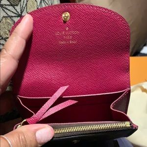 LV Rosalie wallet in cherry red